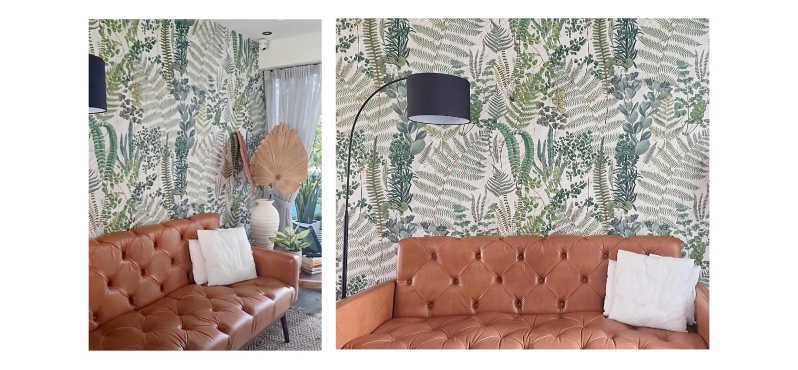 Tropical wallpaper to refresh your living room